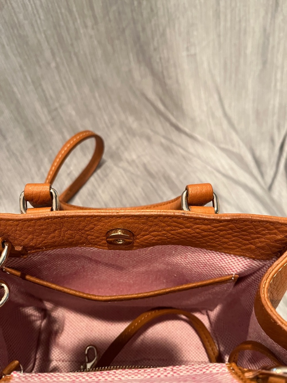 Dooney & Bourke Caramel Brown Pebbled Leather Satchel - Picture 8 of 16